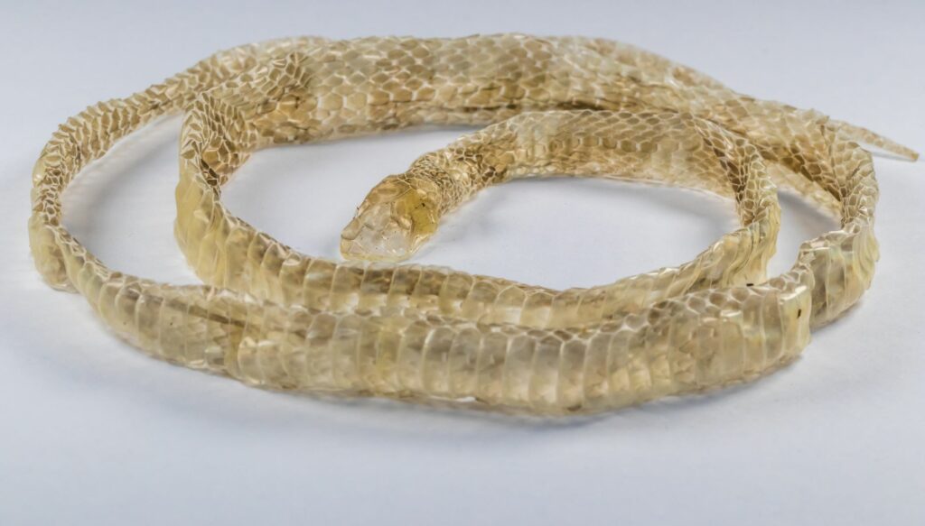 cobra_2 Pele velha de uma cobra. A mudança de pele nas cobras é um processo natural.