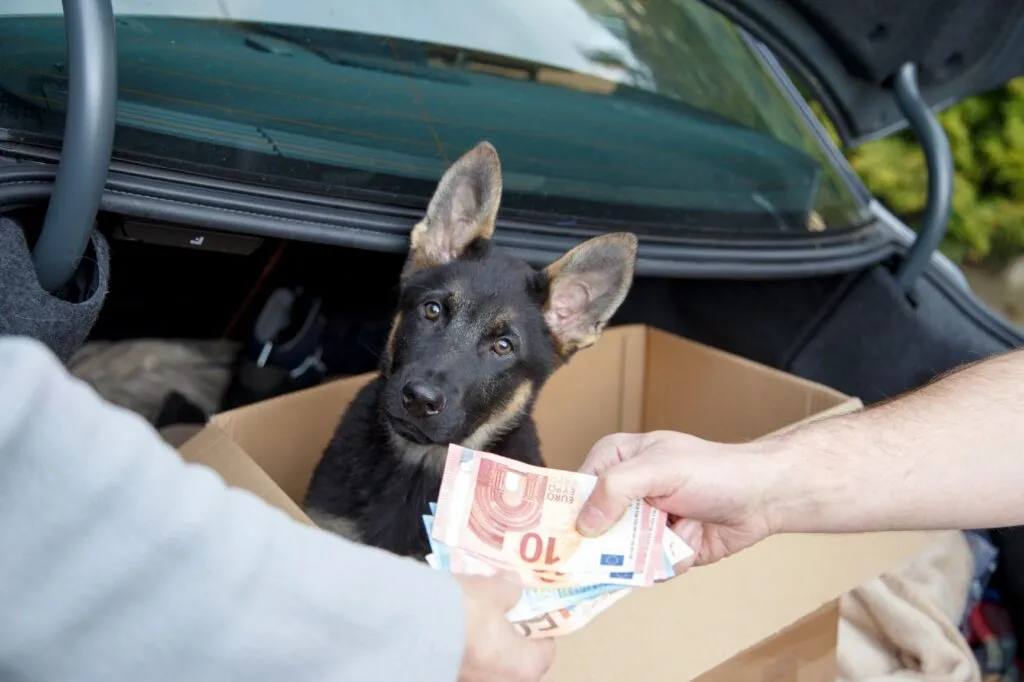 venda ilegal de cachorros_2 cão de venda ilegal dentro de porta-bagagens